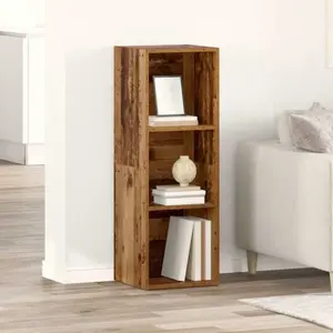 vidaXL Meuble TV avec stockage Vieux bois Bois d'ingénierie pas cher