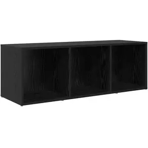 vidaXL Meuble TV avec stockage Chêne noir Bois d'ingénierie pas cher