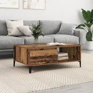 vidaXL Table basse Bois ancien 90 x 60 x 35 cm Bois d'ingénierie pas cher