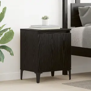vidaXL Cabinet de chevet Chêne noir 40 x 30 x 50 cm Bois d'ingénierie pas cher