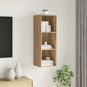 vidaXL Meuble TV chêne artisanal 37 x 37 x 107 cm Bois d'ingénierie pas cher