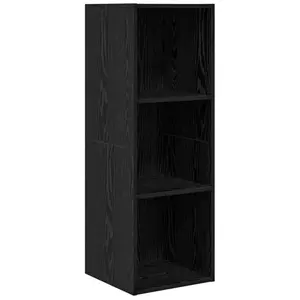 vidaXL Meuble TV Chêne noir 37 x 37 x 107 cm Bois d'ingénierie pas cher