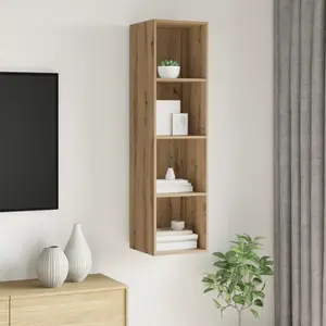 vidaXL Meuble TV chêne artisanal 37 x 37 x 142.5 cm Bois d'ingénierie pas cher