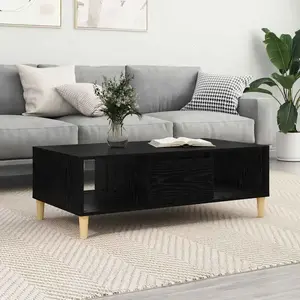 vidaXL Table basse Chêne noir 102 x 55 x 35 cm Bois d'ingénierie pas cher