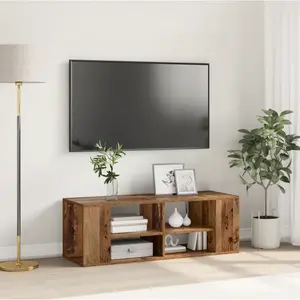vidaXL Meuble TV Bois ancien 102 x 35 x 35 cm Bois d'ingénierie pas cher