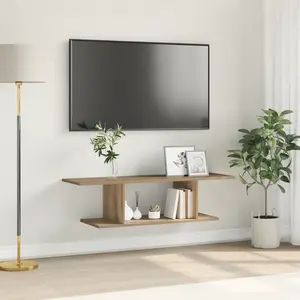 vidaXL Meuble TV chêne artisanal 102 x 35 x 35 cm Bois d'ingénierie pas cher
