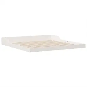 vidaXL Cadre de lit Blanc 180 x 200 cm Bois massif en pin pas cher