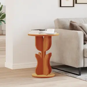 vidaXL Vidaxl Table D'appoint Marron Cire 39.5 X 39.5 X 53.5 Cm pas cher