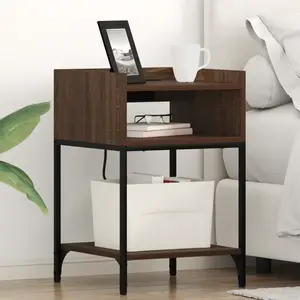 vidaXL Armoires de chevet 2 pcs Chêne marron 40 x 40 x 61 cm pas cher