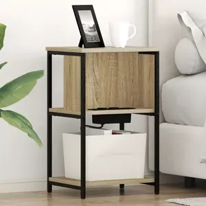 vidaXL Cabinet de chevet 2 pcs Chêne sonoma 38 x 31 x 61 cm pas cher