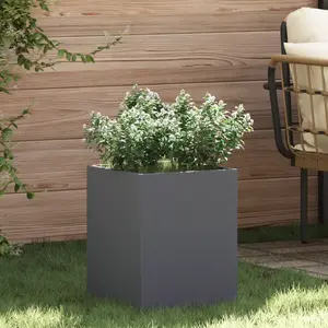vidaXL Cache-pot de jardin Anthracite 50 x 32 x 40 cm pas cher