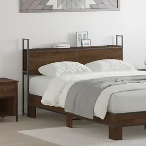 Comparateur de prix : vidaXL Tête de lit de rangement Chêne marron 120 cm Bois d'ingénierie