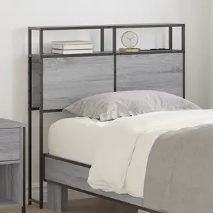 vidaXL Tête de lit de rangement Gris sonoma 100 cm Bois d'ingénierie pas cher