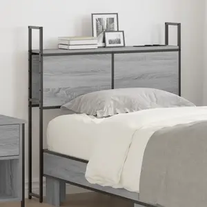 vidaXL Tête de lit de rangement Sonoma gris 75 cm Bois d'ingénierie pas cher