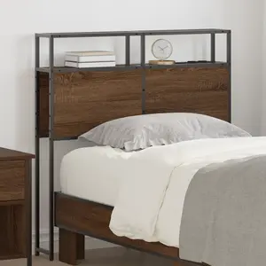 vidaXL Tête de lit de rangement Chêne marron 75 cm Bois d'ingénierie pas cher