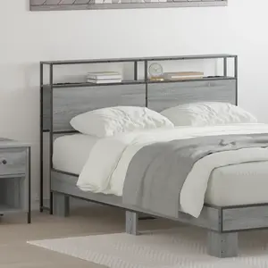 vidaXL Tête de lit de rangement Sonoma gris Bois d'ingénierie pas cher