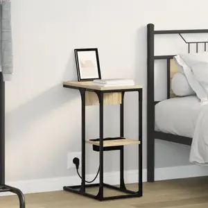 vidaXL Table de chevet Chêne Sonoma 41.5 x 26 x 60.5 cm pas cher