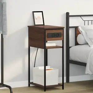 vidaXL Vidaxl Cabinet De Chevet Chêne Marron 41 X 28 X 76 Cm pas cher