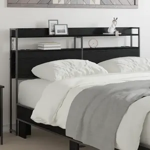 Comparateur de prix : vidaXL Tête de lit de rangement Chêne noir Bois d'ingénierie