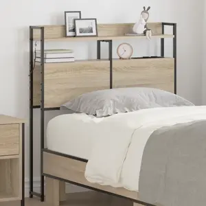 vidaXL Tête de lit de rangement Chêne sonoma 80 cm Bois d'ingénierie pas cher