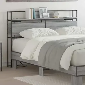 vidaXL Tête de lit de rangement Sonoma gris Bois d'ingénierie pas cher