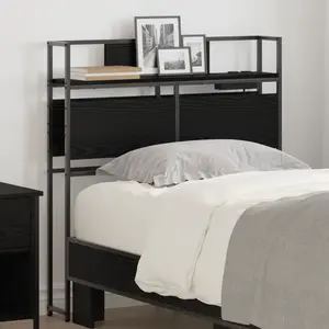 vidaXL Tête de lit de rangement Chêne noir 80 cm Bois d'ingénierie pas cher