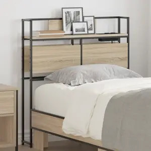 vidaXL Tête de lit de rangement Chêne sonoma 80 cm Bois d'ingénierie pas cher