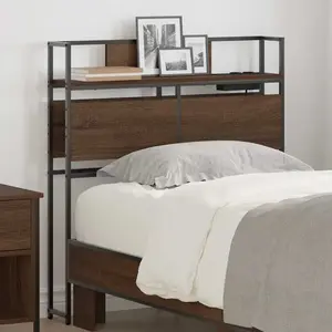 vidaXL Tête de lit de rangement Chêne marron 75 cm Bois d'ingénierie pas cher