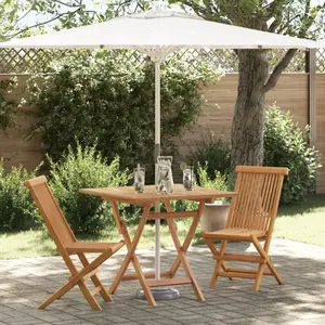 vidaXL Ensemble de salle à manger pour jardin 3 pcs Marron pas cher