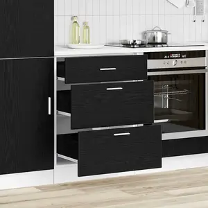 Comparateur de prix : vidaXL Meuble de cuisine bas Riga Chêne noir 60 x 46 x 81,5 cm
