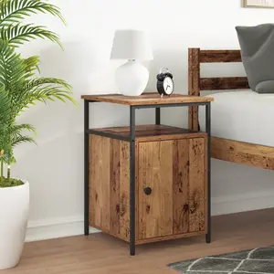 vidaXL Cabinet de chevet Vieux bois Bois d'ingénierie pas cher