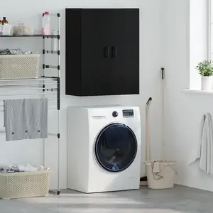 vidaXL Meuble mural Noir 69,5 x 34 x 90 cm Bois d'ingénierie pas cher