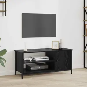 vidaXL Vidaxl Meuble Tv Chêne Noir 100 X 40 X 45 Cm Bois D'ingénierie pas cher
