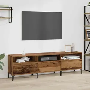 vidaXL Meuble TV Bois ancien 150 x 30 x 44.5 cm Bois d'ingénierie pas cher
