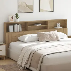 vidaXL Cabinet de Tête de Lit chêne artisanal 220 x 19 x 101.5 cm pas cher