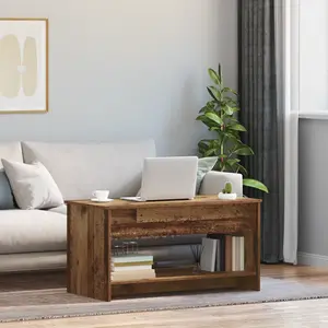 vidaXL Table basse Bois ancien 102 x 50 x 52.5 cm Bois d'ingénierie pas cher