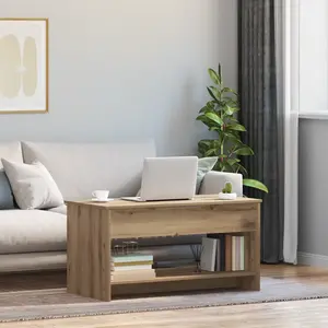 vidaXL Table basse Chêne artisanal 80 x 50,5 x 41,5 cm pas cher