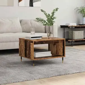 vidaXL Table basse Bois ancien 60 x 50 x 40 cm Bois d'ingénierie pas cher