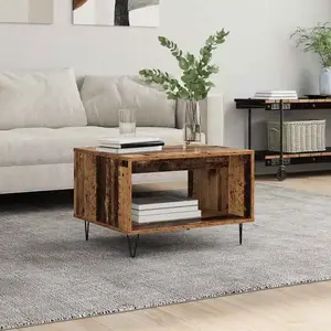 vidaXL Table basse Bois ancien 60 x 50 x 40 cm Bois d'ingénierie pas cher