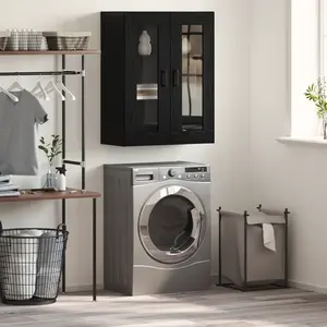 vidaXL Buffet Noir 69,5 x 34 x 90 cm Bois d'ingénierie pas cher