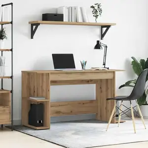 vidaXL Bureau chêne artisanal 140 x 50 x 75 cm Bois d'ingénierie pas cher