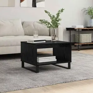 vidaXL Table basse Chêne noir 60 x 50 x 40 cm Bois d'ingénierie pas cher