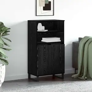 vidaXL Haut Armoire Noir 60 x 36 x 110 cm Bois d'ingénierie pas cher