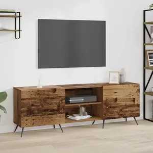 vidaXL Meuble TV Bois ancien 150 x 30 x 50 cm Bois d'ingénierie pas cher
