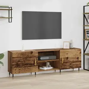 vidaXL Vidaxl Meuble Tv Bois Ancien 150 X 30 X 50 Cm Bois D'ingénierie pas cher