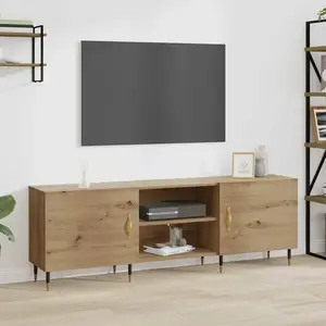 vidaXL Meuble TV chêne artisanal 150 x 30 x 50 cm Bois d'ingénierie pas cher