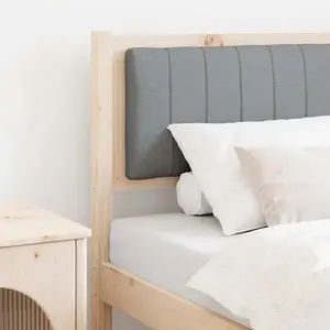 vidaXL Tête de lit capitonnée avec tête de lit Marron 75 cm Pin massif pas cher
