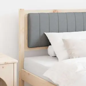 vidaXL Tête de lit capitonnée avec tête de lit Marron 90 cm Pin massif pas cher