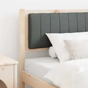 vidaXL Tête de lit capitonnée avec tête de lit Marron 90 cm Pin massif pas cher