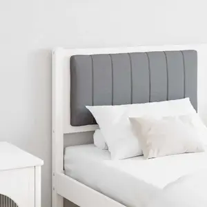vidaXL Tête de lit capitonnée avec tête de lit Blanc 150 cm Pin massif pas cher